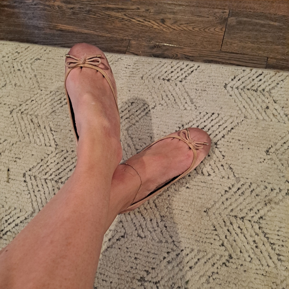 L4L Pink Satin Ballet Flats
